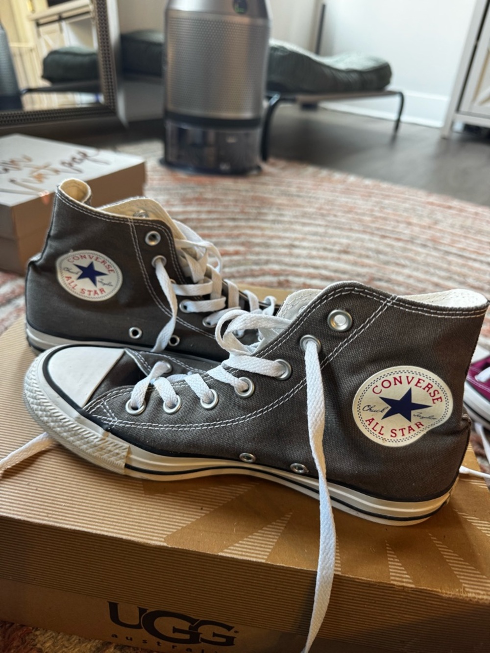 Converse High Top Sneakers in Gray